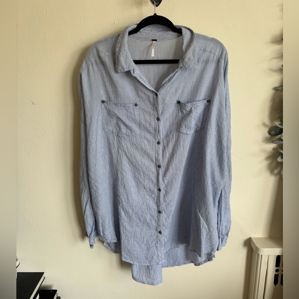 Free people oversized button up